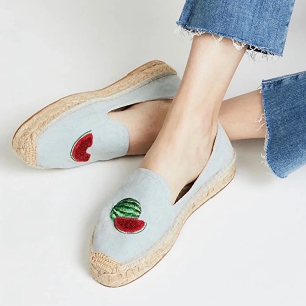 SOLUDOS WATERMELON SHOES 🍉 BLUE ESPADRILLES 9.5 NEW